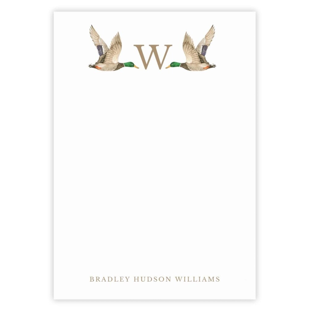 Personalized Monogram Notepad | Mens Duck Hunting Notepad | Personalized Desk Ac